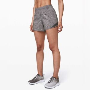 Lululemon Hotty Hot Short High-Rise Long 4” Heathered Black